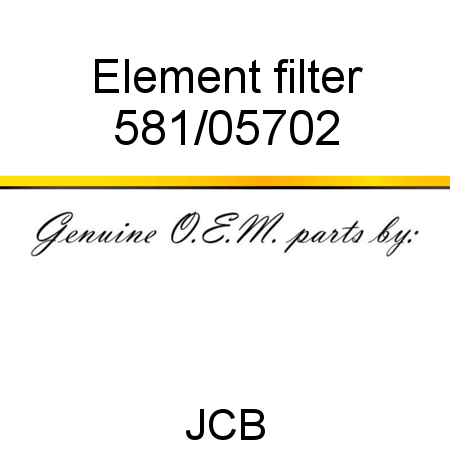 Element, filter 581/05702