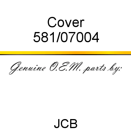 Cover 581/07004