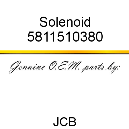 Solenoid 5811510380