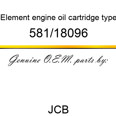 Element engine oil, cartridge type 581/18096