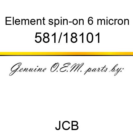 Element, spin-on, 6 micron 581/18101