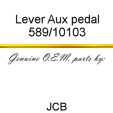 Lever, Aux pedal 589/10103