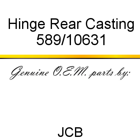 Hinge, Rear Casting 589/10631