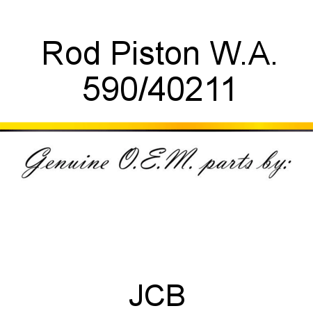 Rod, Piston W.A. 590/40211