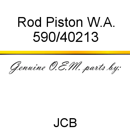 Rod, Piston W.A. 590/40213