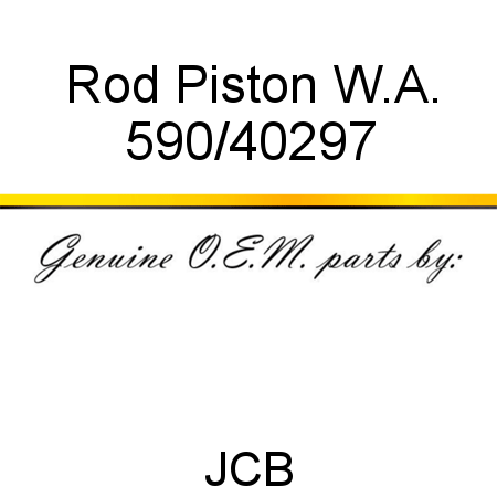 Rod, Piston W.A. 590/40297