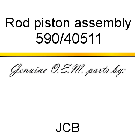 Rod, piston, assembly 590/40511