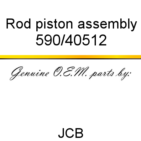 Rod, piston assembly 590/40512