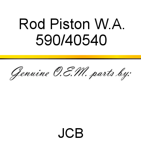 Rod, Piston W.A. 590/40540