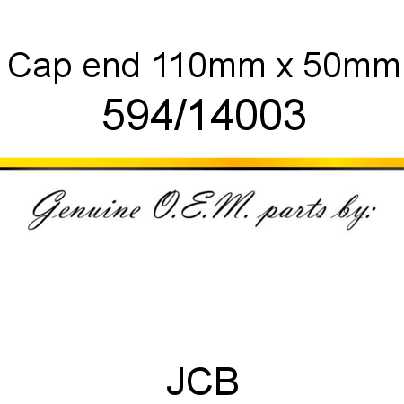 Cap, end, 110mm x 50mm 594/14003