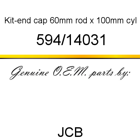 Kit-end cap, 60mm rod x 100mm cyl 594/14031