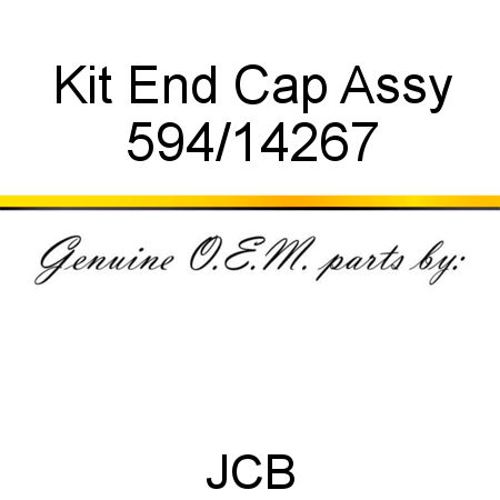 Kit, End Cap Assy 594/14267