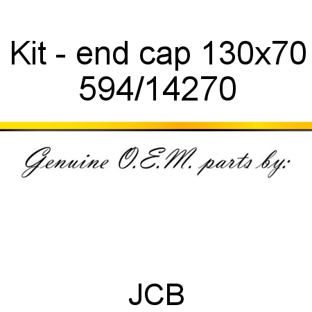 Kit - end cap, 130x70 594/14270