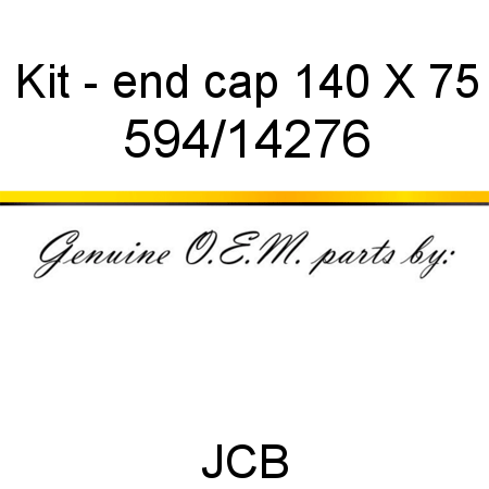 Kit - end cap, 140 X 75 594/14276