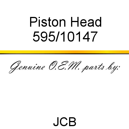 Piston, Head 595/10147
