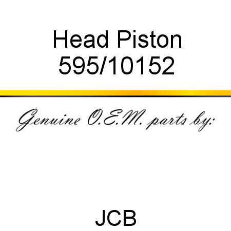 Head, Piston 595/10152