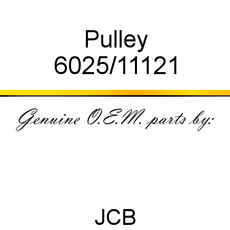Pulley 6025/11121