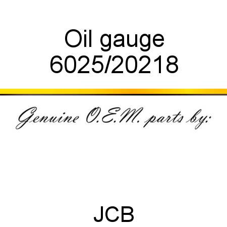 Oil, gauge 6025/20218