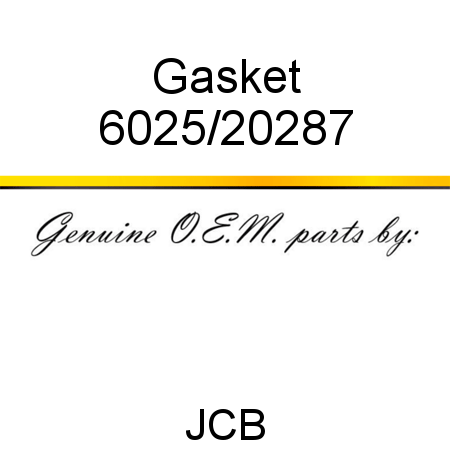 Gasket 6025/20287