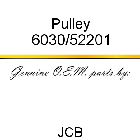 Pulley 6030/52201