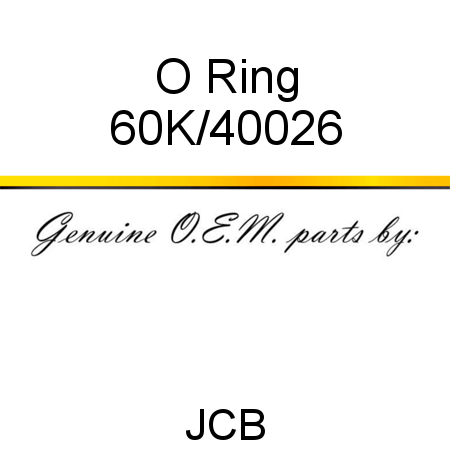 O Ring 60K/40026