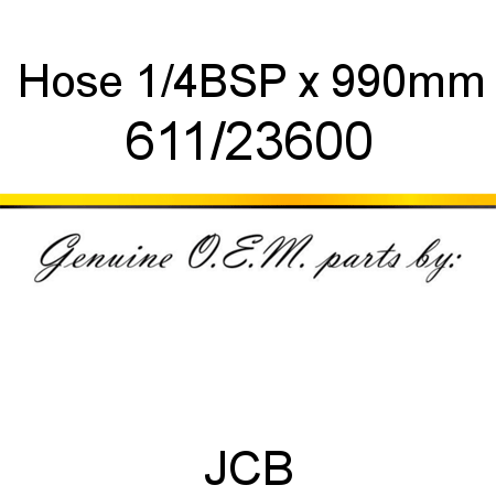 Hose, 1/4BSP x 990mm 611/23600