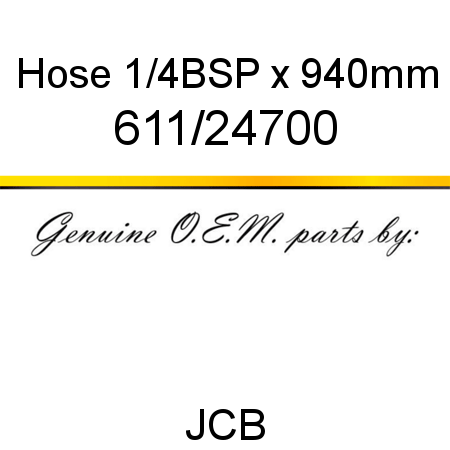 Hose, 1/4BSP x 940mm 611/24700