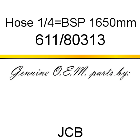 Hose, 1/4_BSP, 1650mm 611/80313