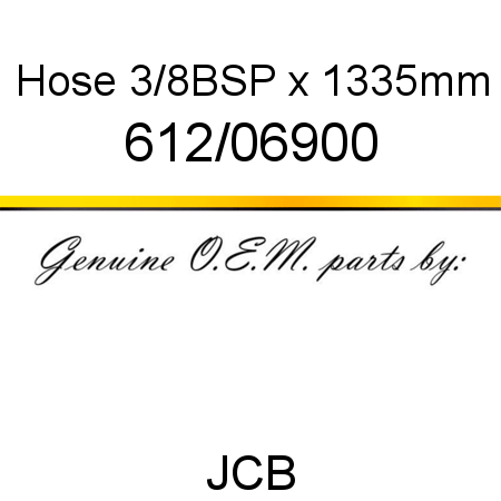 Hose, 3/8BSP x 1335mm 612/06900