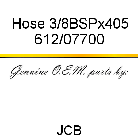 Hose, 3/8BSPx405 612/07700