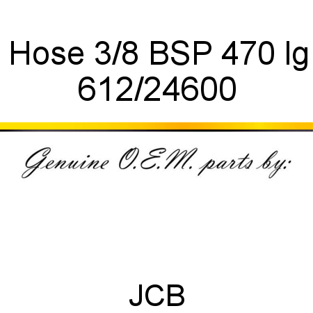 Hose, 3/8 BSP 470 lg 612/24600
