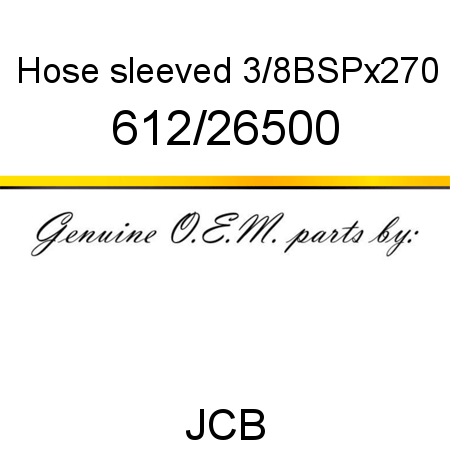 Hose, sleeved, 3/8BSPx270 612/26500