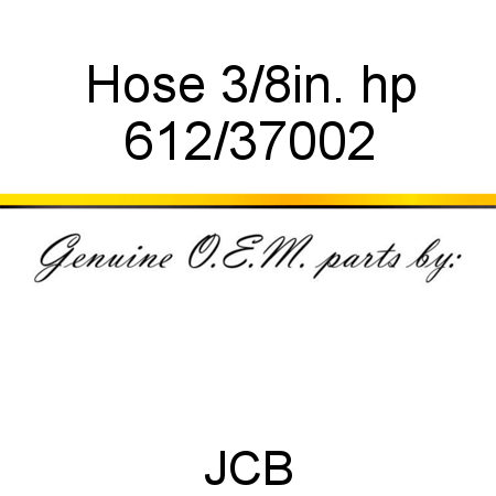 Hose, 3/8in. hp 612/37002