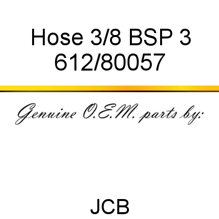 Hose, 3/8 BSP 3 612/80057