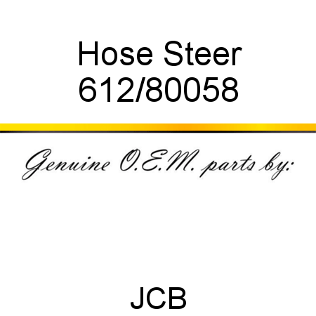 Hose, Steer 612/80058