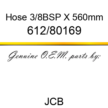 Hose, 3/8BSP X 560mm 612/80169