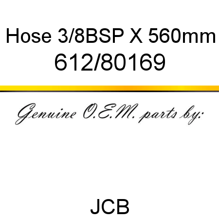 Hose, 3/8BSP X 560mm 612/80169