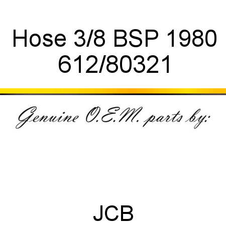 Hose, 3/8 BSP 1980 612/80321