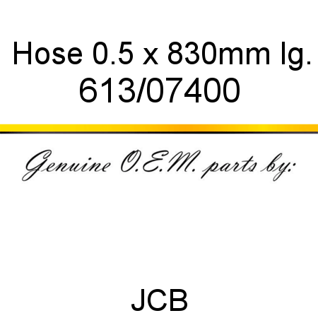 Hose, 0.5 x 830mm lg. 613/07400