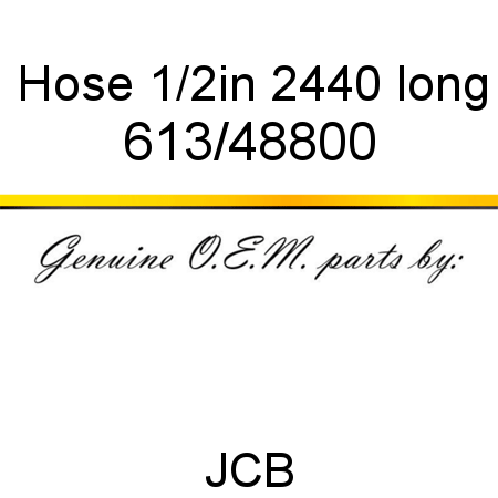 Hose, 1/2in, 2440 long 613/48800