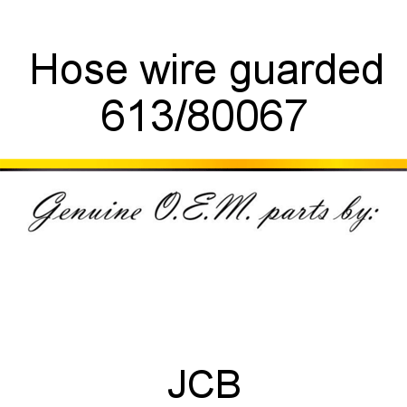 Hose, wire guarded 613/80067
