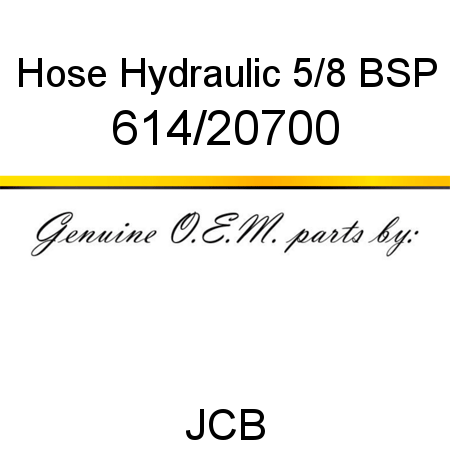 Hose, Hydraulic 5/8 BSP 614/20700