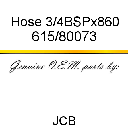 Hose, 3/4BSPx860 615/80073