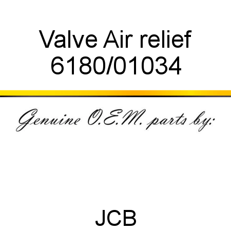 Valve, Air relief 6180/01034