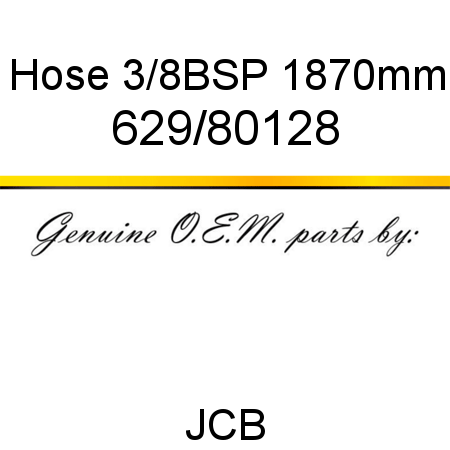 Hose, 3/8BSP 1870mm 629/80128