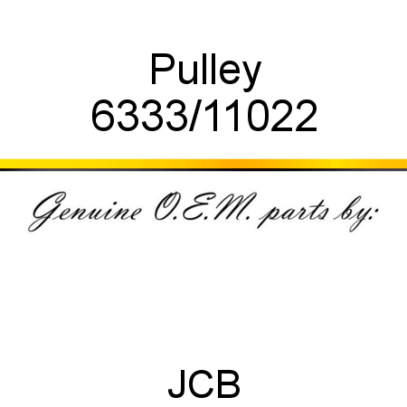 Pulley 6333/11022