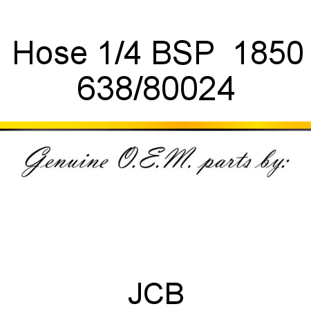 Hose, 1/4 BSP  1850 638/80024