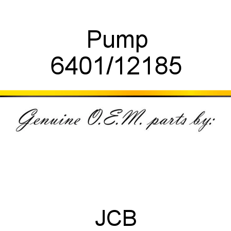 Pump 6401/12185