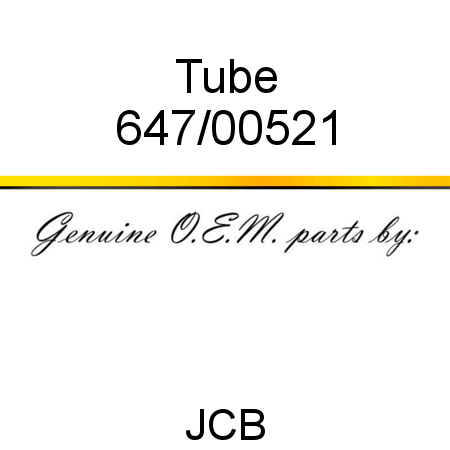 Tube 647/00521