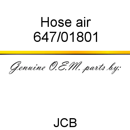 Hose, air 647/01801